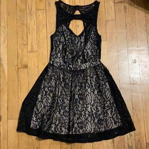 black lace dress